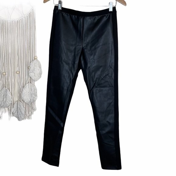NWT | DREW Vegan Leather Leggings Tights Black M - Picture 1 of 8